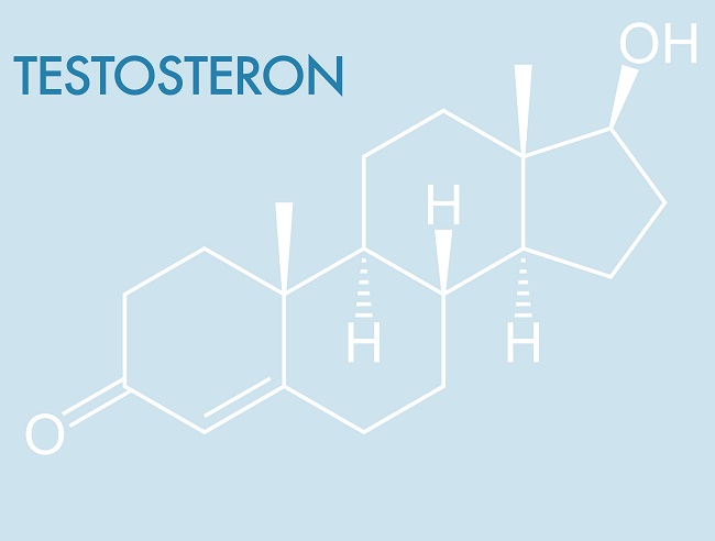 Testosteron Ursache für erblich bedingten Haarausfall Chemisches Zeichen für Testosteron