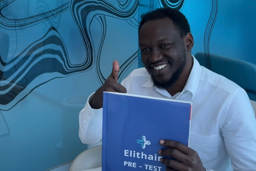 Patient Elithair pour faire une greffe de cheveux afro