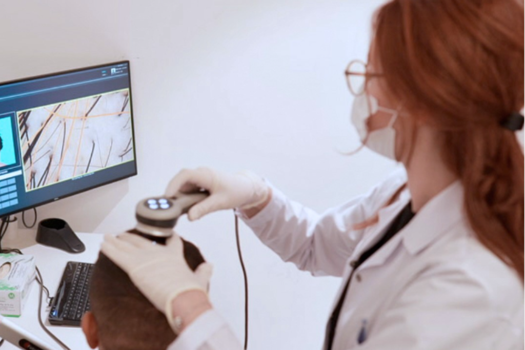 L'équipe médicale effectue la préparation Elithair Pre-Systeme