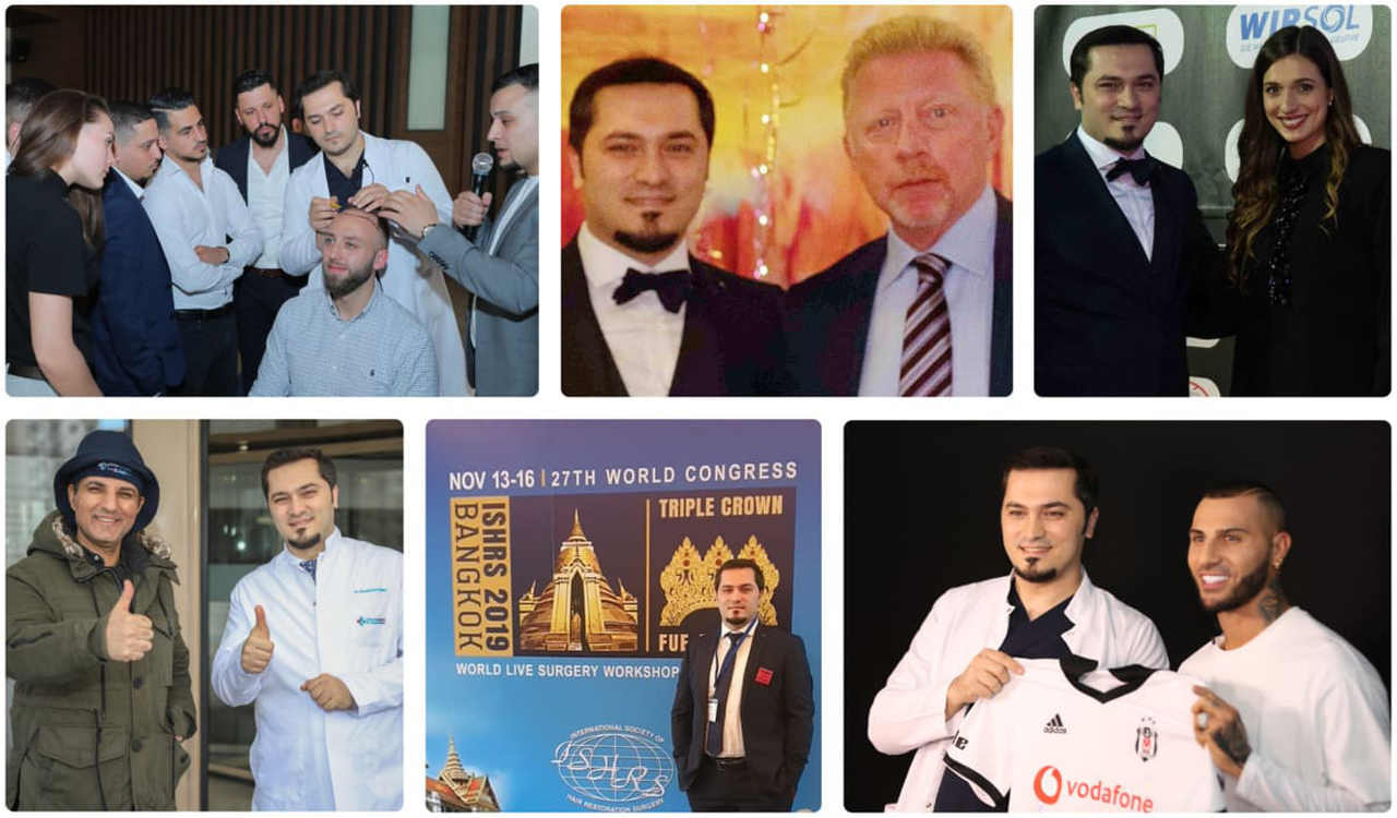 Collage von Dr. Balwi mit Prominenten