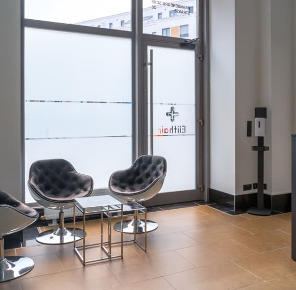 Der Elithair Wartebereich für die Haartransplantation in Berlin