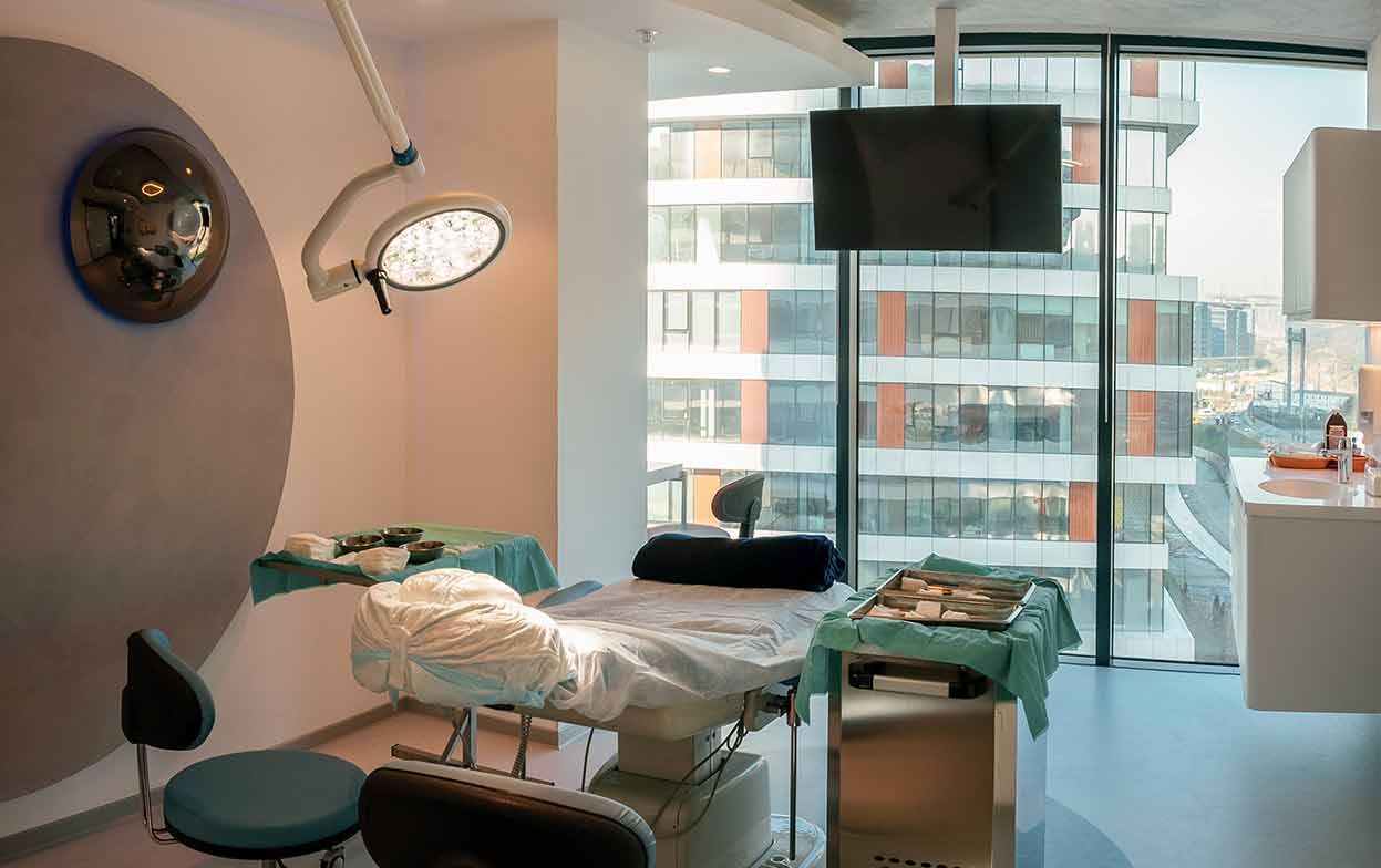 Die modernen Räumlichkeiten der Haartransplantation Klinik
