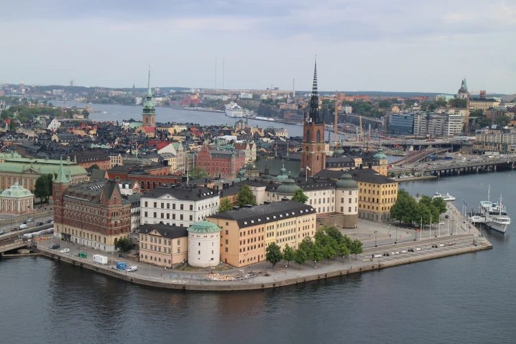Bild mit Ansicht des Stockholmer Rathauses