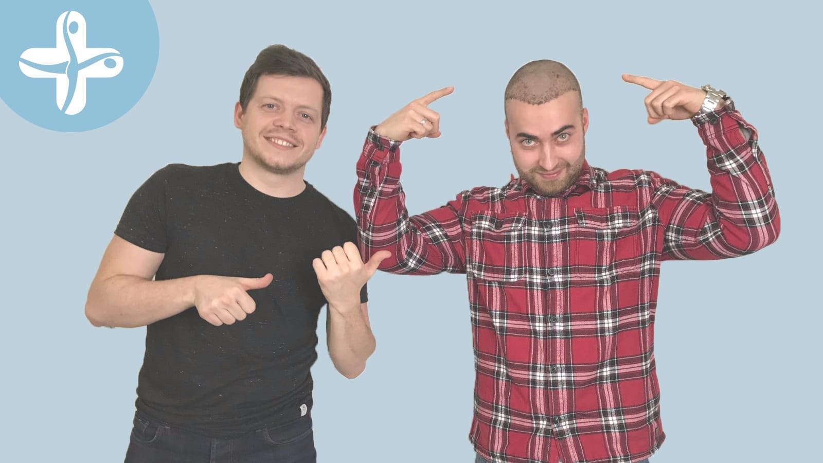 Gewinner einer Bart- und Haartransplantation