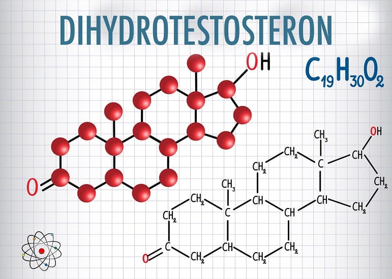 Die chemische Zusammensetzung von Dihydrotestosteron