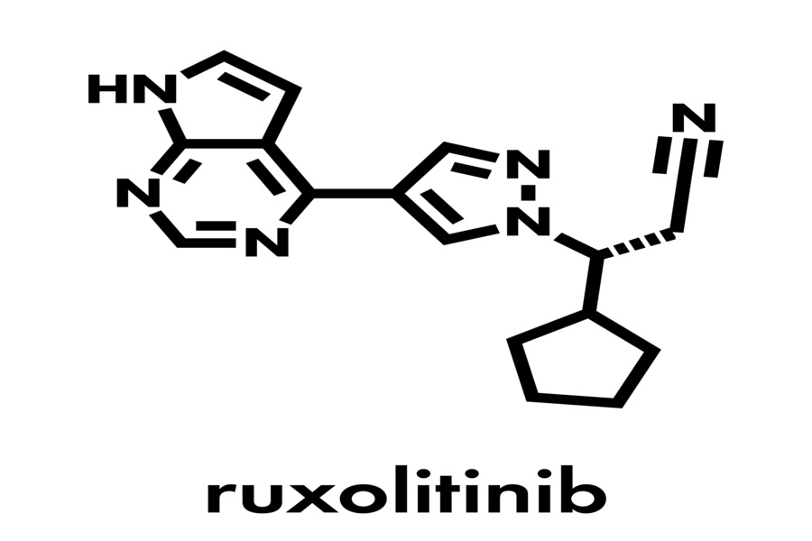 immagine che rappresenta la formula chimica del ruxolitinib