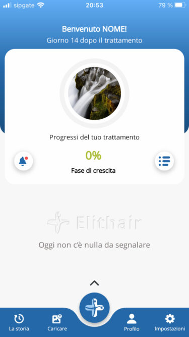 Schermata del progresso dell'app di Elithair