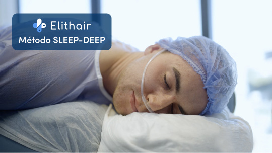 Paciente sedado mediante el método Sleep-Deep de Elithair.